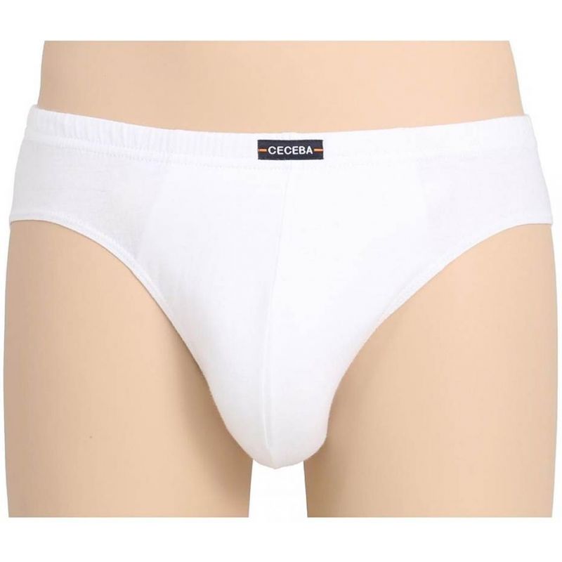 Slips blanc homme, 100 Coton jersey, Pack de 3