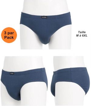 Pack de 3 Slips, 100% Coton Jersey, Taille 2XL