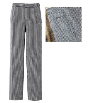 Pantalon cuisinier coutil Noir-gris