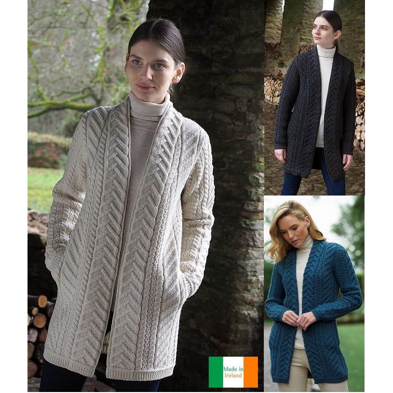 Manteau Femme Irlandais, Motif traditionnel Arbre de vie Longueur 3/4