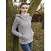 Charmant Pull Irlandais, gris clair