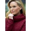 Magnifique Pull Irlandais, Moitf Torsades et Nid d'abeille, Fuchsia