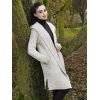 Magnifique Manteau Irlandais à Capuche, 100% Laine Mérinos, Beige Chiné