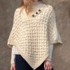 Magnifique Poncho, Doux, Chaud et Cosy, Ecru