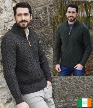 Magnifique Pull Irlandais pour Homme, Laine Mérinos Super Douce