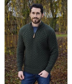 Magnifique Pull Irlandais pour Homme, Laine Mérinos Super Douce
