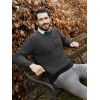 Superbe Pullover Irlandais pour Homme, Couleur Charbon