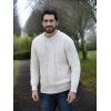 Superbe Pullover Irlandais pour Homme, Couleur écru