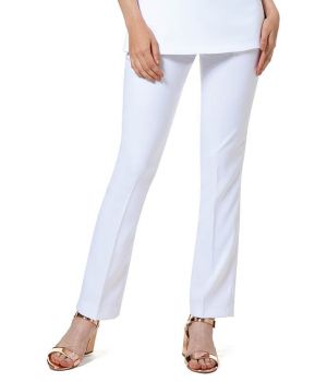 Pantalon esthéticienne bootleg bi-stretch Blanc