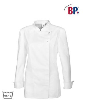 Veste de cuisine Femme, manches longues, peut bouillir, Blanc