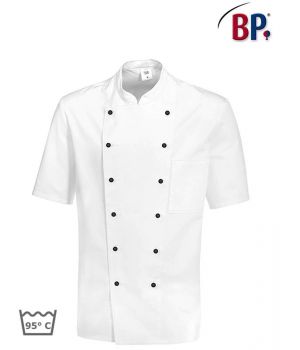 Veste de chef cuisinier manches courtes homme bleu