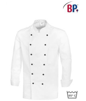 Veste Cuisine, Col Officier, Manches avec Manchettes, 100% Coton