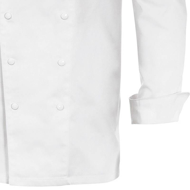 WYCDA Veste de Cuisine Uniforme Homme Et Femme Manches Longues Blanc Coton Chemise /À Manches Longues du Chef Convient pour Les Hommes Et Les Femmes,Blanc,M