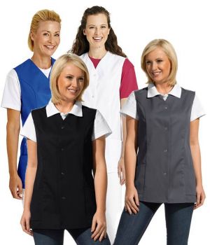 Blouse Femme Sans Manches, 2 Poches Latérales, Boutons Pression