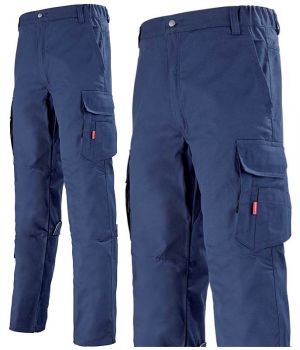 Pantalon de Travail Row Bleu Marine Adolphe Lafont, Ceinture Elastiquée