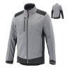 Veste SoftShell Adolphe Lafont, Col Montant, Fermeture par Zip, Gris chiné