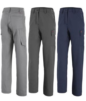 Pantalon Travail Femme Adolphe Lafont, Taille 0, Marine, Ceinture Elastiquée Côtés
