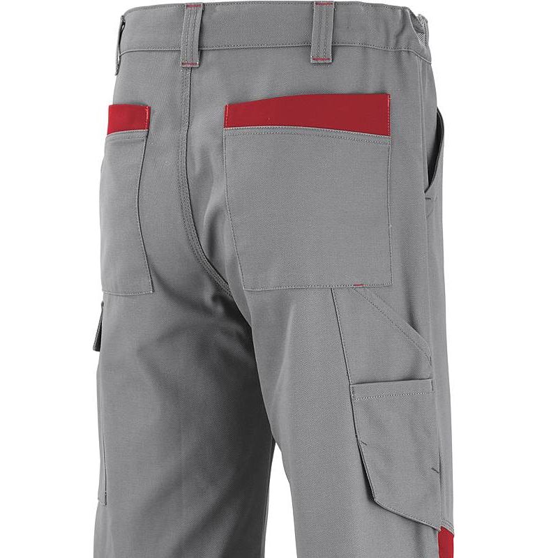 LA-1COLUP-6-572-2, Pantalon de travail Lafont MUFFLER, M Homme, Gris,  Rouge, Conception robuste, EN 14404