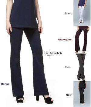 Pantalon esthéticienne bootleg Bi-stretch Schéma