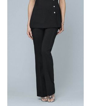 Pantalon Elégant, Bi-Stretch Confort, Noir Taille 34.