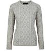 Magnifique Pull Irlandais Femme, Couleur Argent