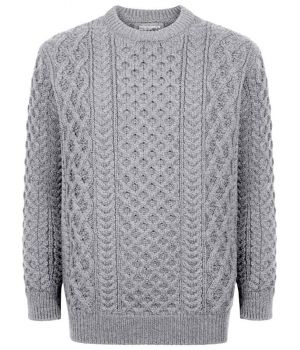 Magnifique Pull Irlandais Femme et Homme, Col rond, 100% Laine Vierge Merinos