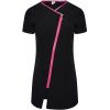 Blouse Professionnelle Femme, Fermeture Zip, Noir et cerise