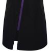 Blouse Professionnelle Femme, Noir et violet, Fermeture Zip sur le devant