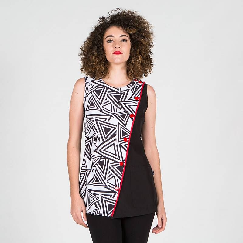 Blouse Femme, Sans Manches, 100% Polyester, Entretien Facile