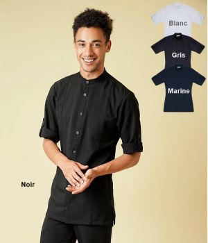 Tunique Homme, Taille L, Coupe Ajustée Tendance, 100% Polyester Twill .