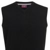 Pullover Homme sans manches, Col en V, Noir