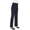 Pantalon femme taille basse, rayures marine