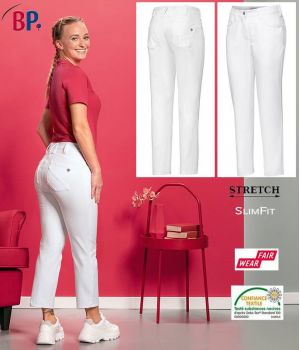 Jean Femme SlimFit Blanc, Longueur 7/8, Stretch Confort, Liberté Mouvement