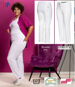 Pantalon Femme ShapeFit Blanc, Confort Stretch Liberté de Mouvement