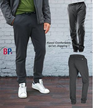 Pantalon Anthracite Super Confort Homme, Stretch, Taille élastiquée