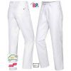 Jean Blanc Femme et Homme, 5 Poches, Peut Bouillir, Passants pour Ceinture