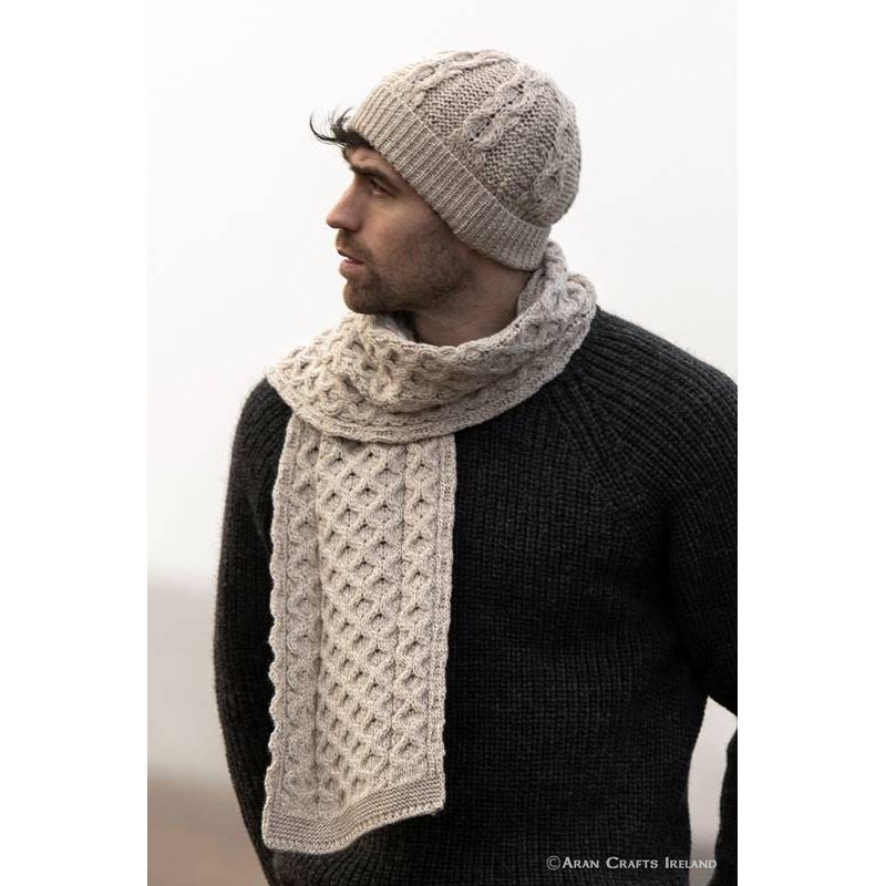 Bonnet irlandais chaud pure laine Aran Crafts