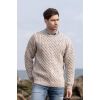 Pullover Irlandais pour femme ou homme, Beige Chiné