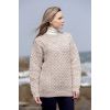 Pullover Irlandais pour femme ou homme, Beige Chiné