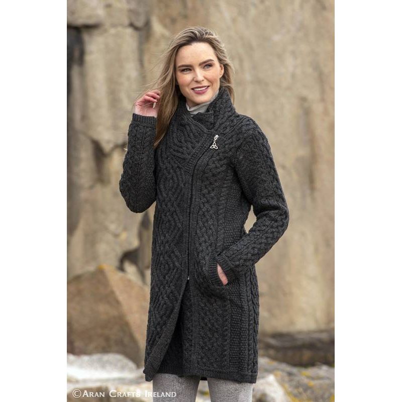 manteau laine tricotée