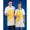 Tablier bavette jaune et rayures jaune/ blanc