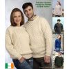 Pullover Irlandais pour femme ou homme, Ras de cou, Laine Mérinos