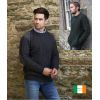 Pull Homme Irlandais, Laine Mérinos et Tweed Donegal sur épaules et coudes