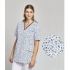 Blouse Médicale Femme, Motif imprimé Bleu Turquoise