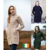 Magnifique Manteau Irlandais Femme, Avec Capuche, Zip Latéral