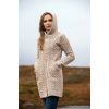 Magnifique Manteau Irlandais Femme, Beige chiné