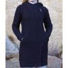 Magnifique Manteau Irlandais Femme, Zip Latéral, Marine