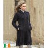 Magnifique Manteau Irlandais Femme, Couleur Mélange de Gris Charbon