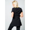 Blouse Esthéticienne, Fermeture Zip, Noir et noir, Dos