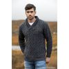 Pull Irlandais pour Homme, 100% Laine Mérinos, Charbon